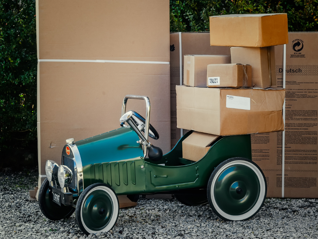 Goods being packaged for export